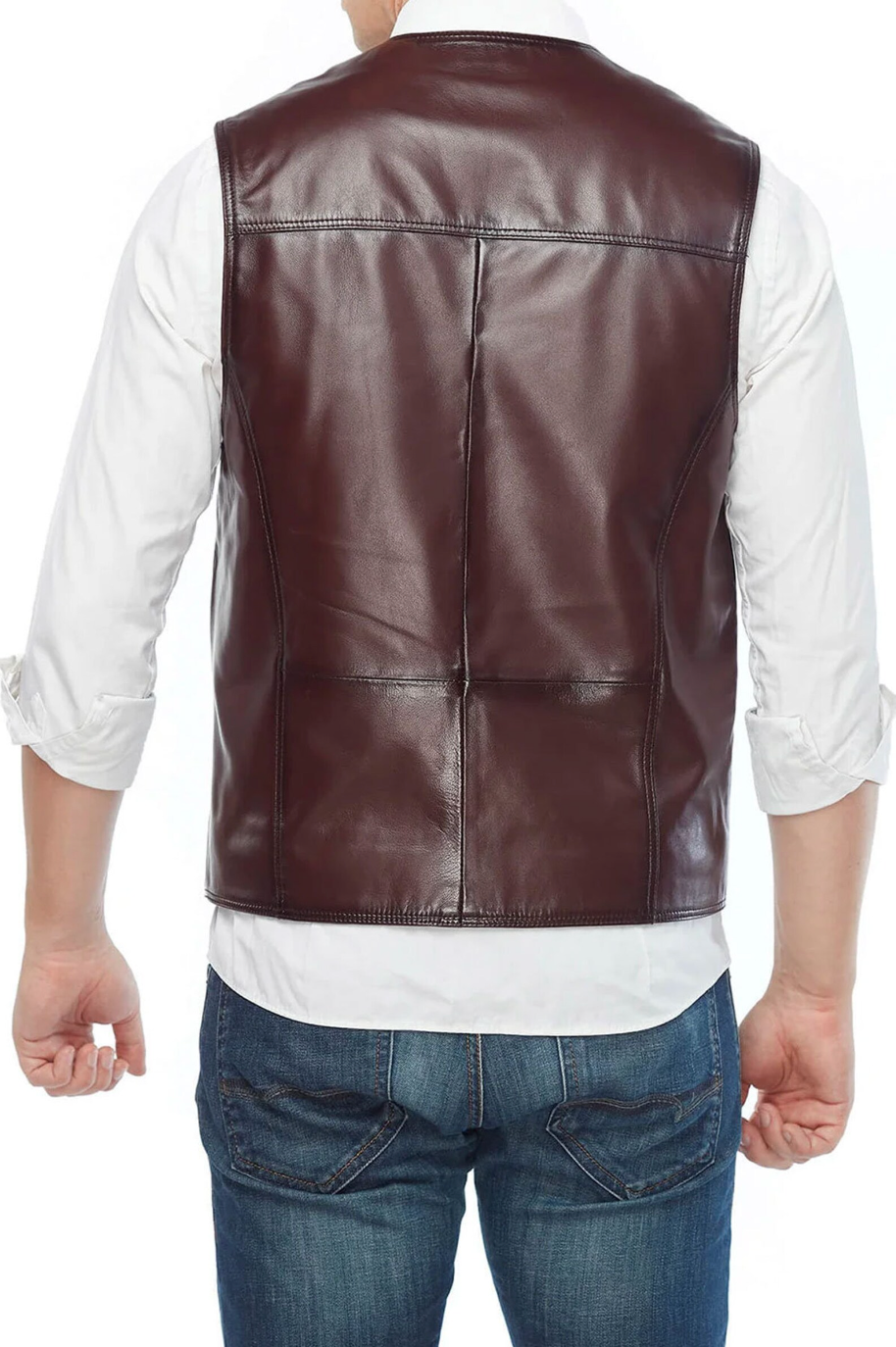 Handmade Genuine Leather Distressed Vest