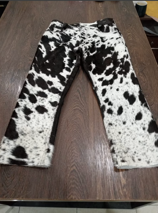 Cowhide Hair on Hide Pants