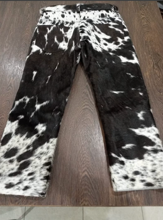 Cowhide Hair on Hide Pants