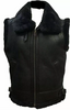 Genuine Leather Black Aviator Vest