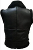 Genuine Leather Black Aviator Vest