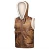 Men's Brown Aviator Sheepskin Leather Vest