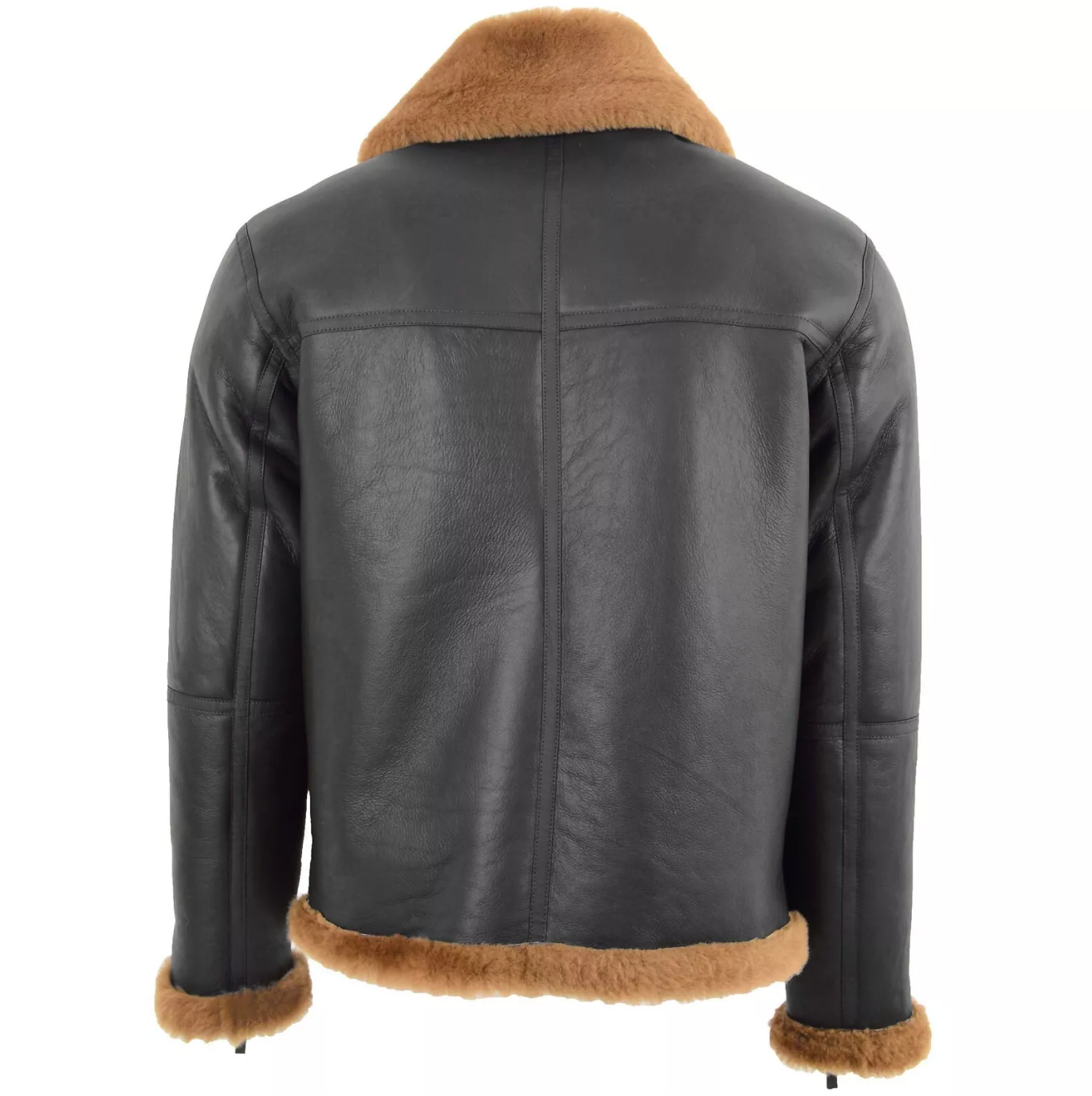 Brown Fur Shearling Leather Winter Jacket