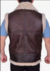 Men's Stylish Brown Genuine Leather Vest