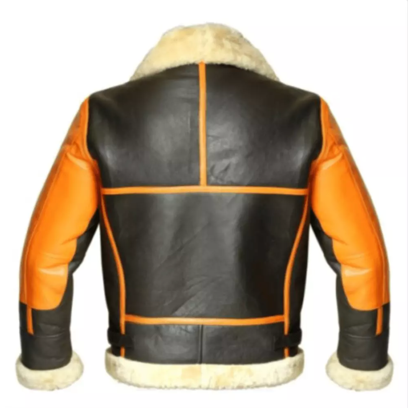 Men's Brown Two Tone Bomber Real Leather Jacket