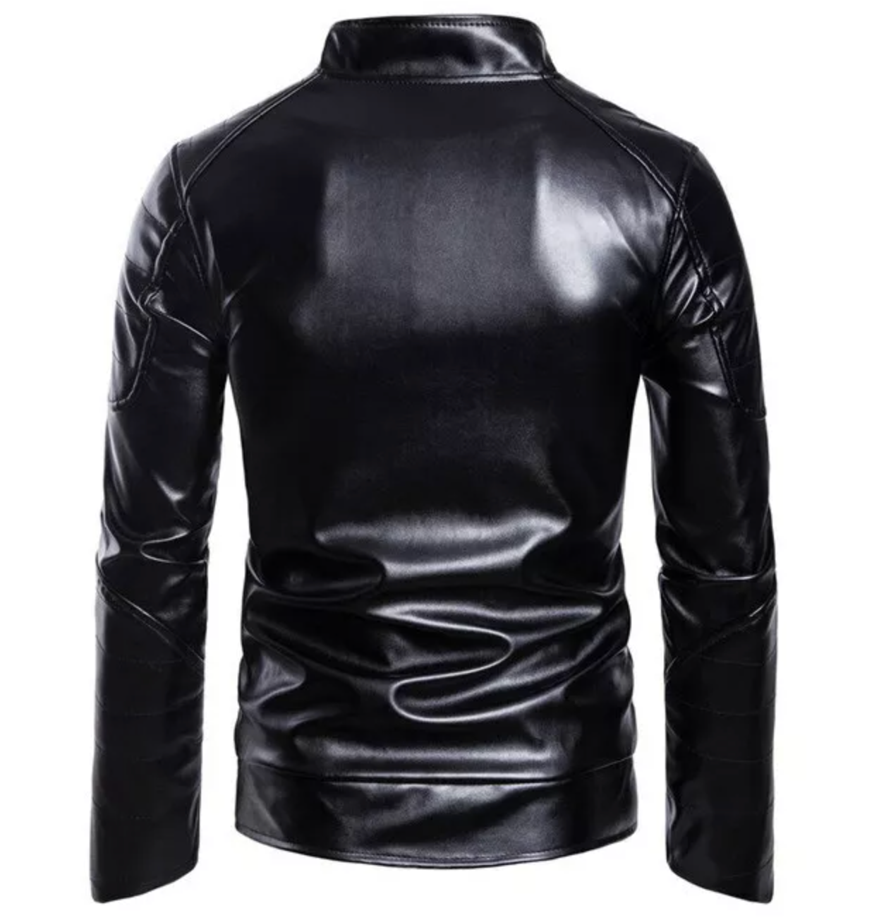 Diamond Style Slim fit Black Leather Jacket