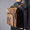 Real Leather Office Laptop Travel Backpack