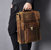 Real Leather Office Laptop Travel Backpack