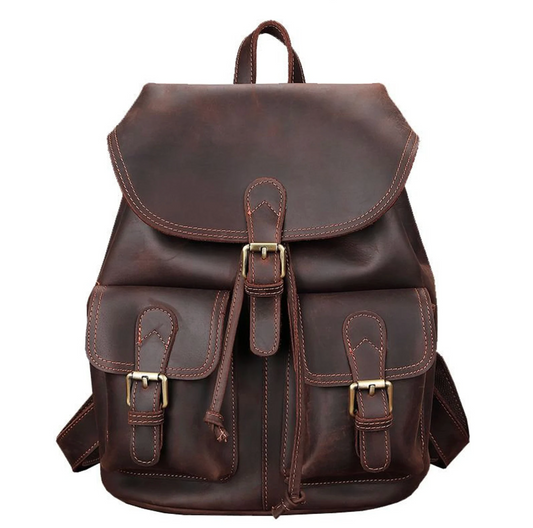 Genuine Leather Rucksack Backpack