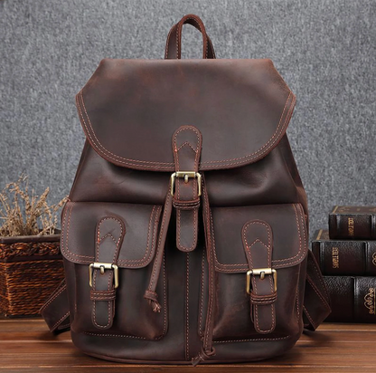 Genuine Leather Rucksack Backpack