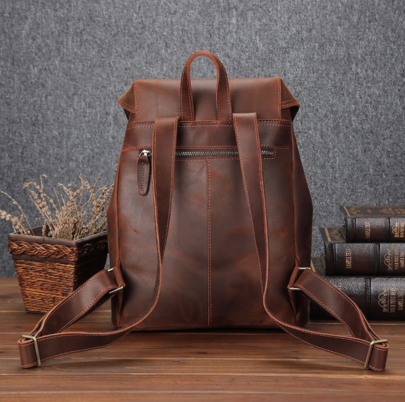 Genuine Leather Rucksack Backpack