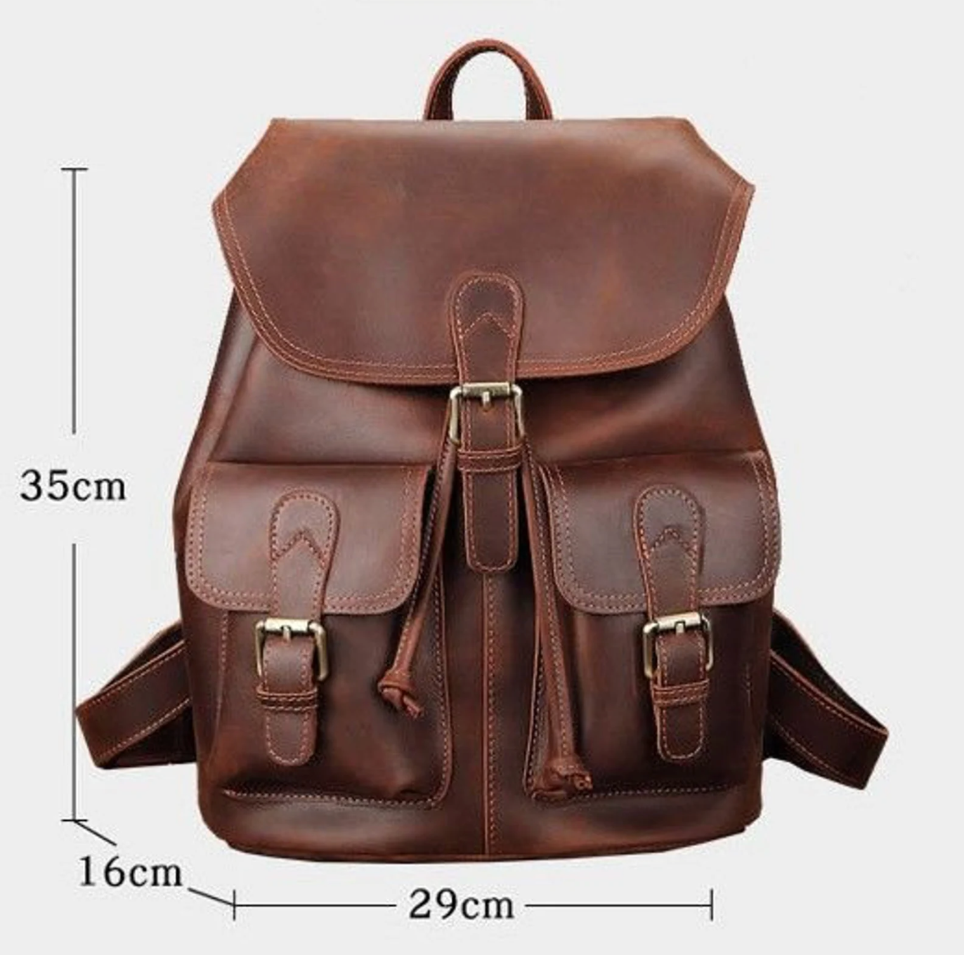 Genuine Leather Rucksack Backpack