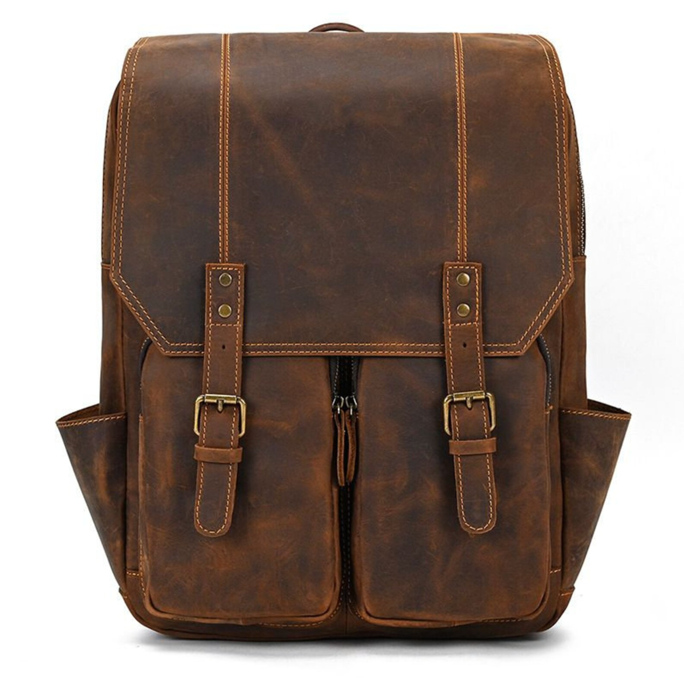 Retro Real Leather Backpack