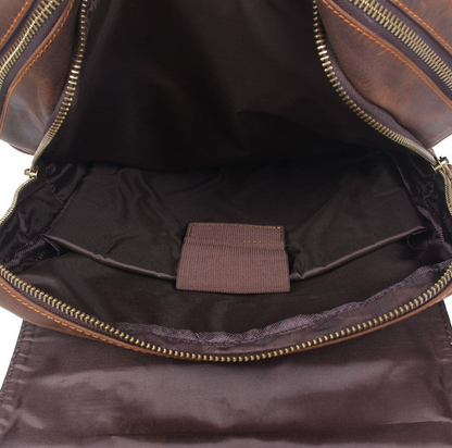 Retro Real Leather Backpack