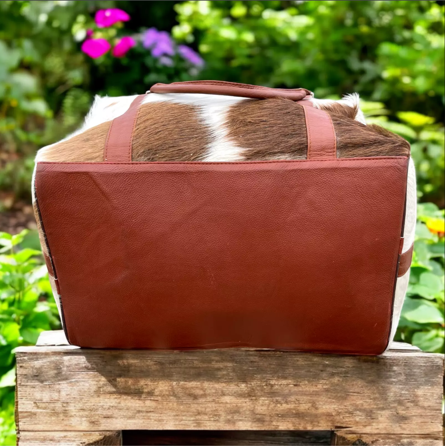 Natural Hair On Cowhide Picnic Bag