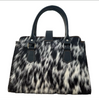 Hair On Cowhide Handbag Black White