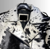 Cow Skin Jacket Black White