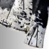 Cow Skin Jacket Black White