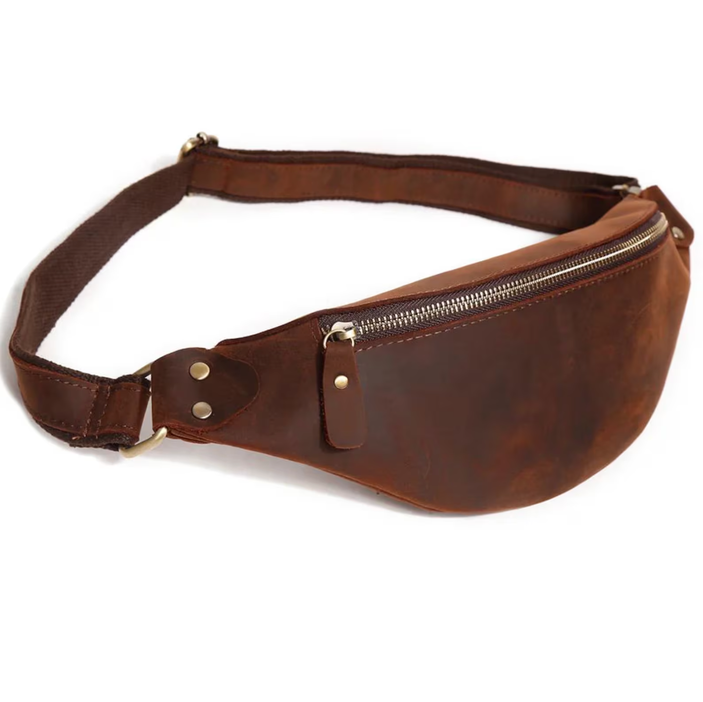 Vintage Leather Crossbody Fanny Pack