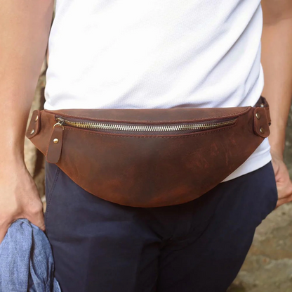 Vintage Leather Crossbody Fanny Pack