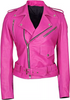 Women's Pink Genuine Leather Biker Motorcycle Jacket