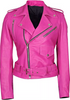 Women's Pink Genuine Leather Biker Motorcycle Jacket