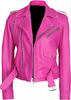 Women's Pink Genuine Leather Biker Motorcycle Jacket