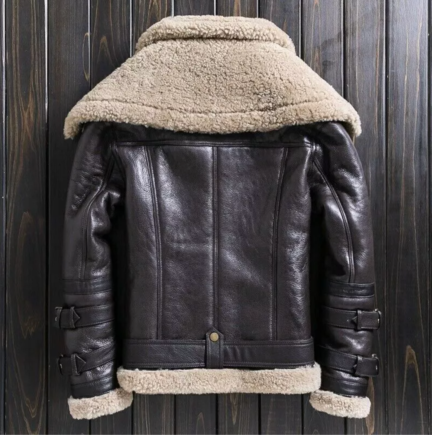 Women's Shearling Fur Real Leather Jacket Coat