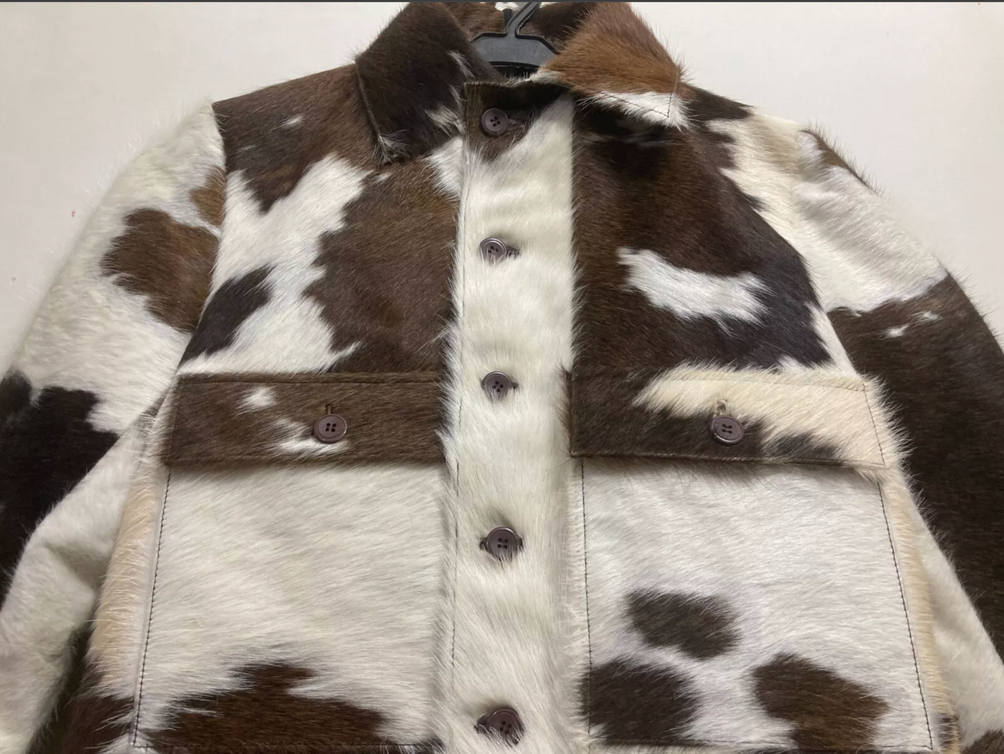 Hair On Cowhide Fur Skin Jacket Coat