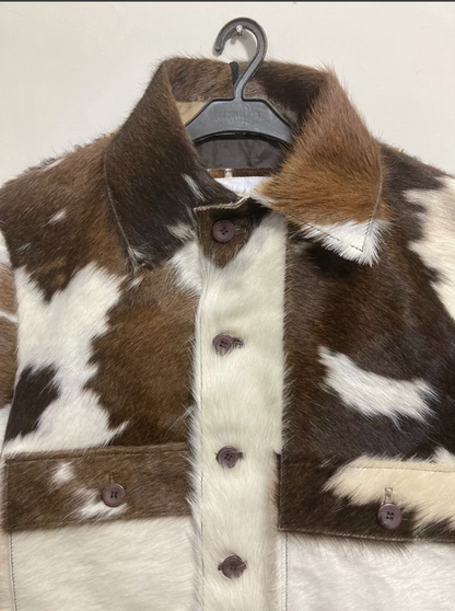 Hair On Cowhide Fur Skin Jacket Coat