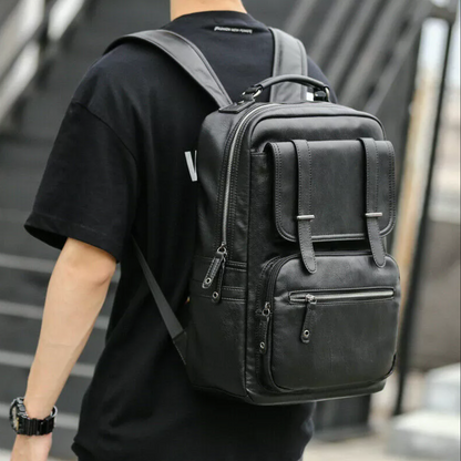 Genuine Leather Daily Backpack