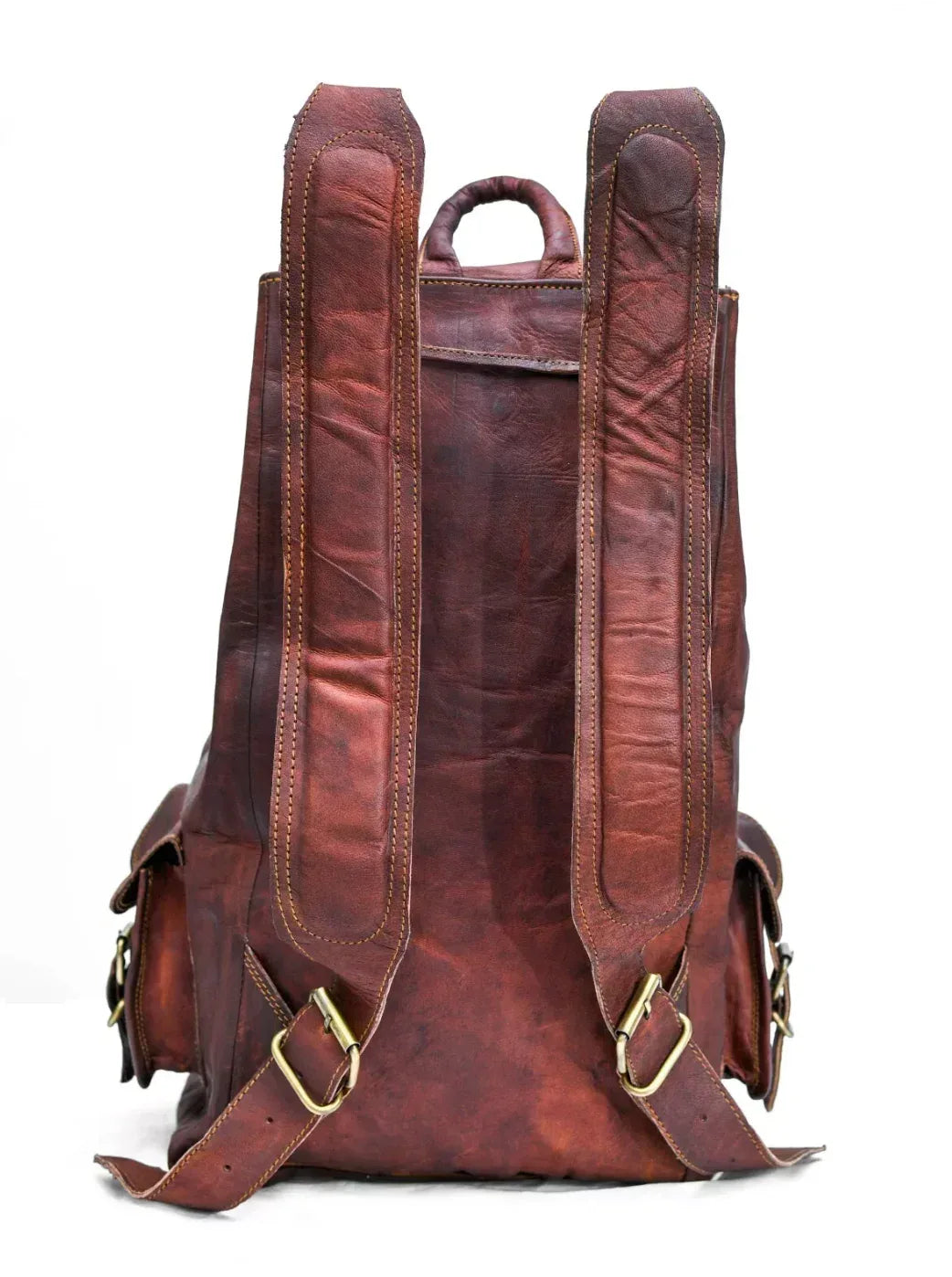 Real Leather Backpack Rustic Rucksack – Boho Living Room