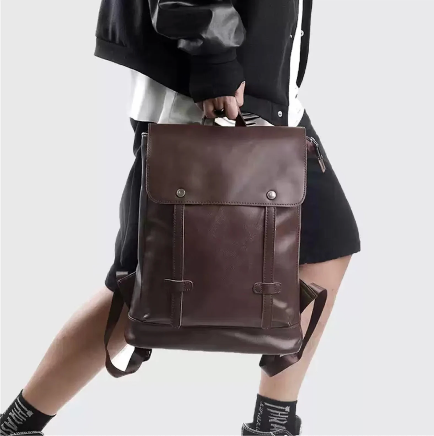 Exotic Leather Large Travel Backpack