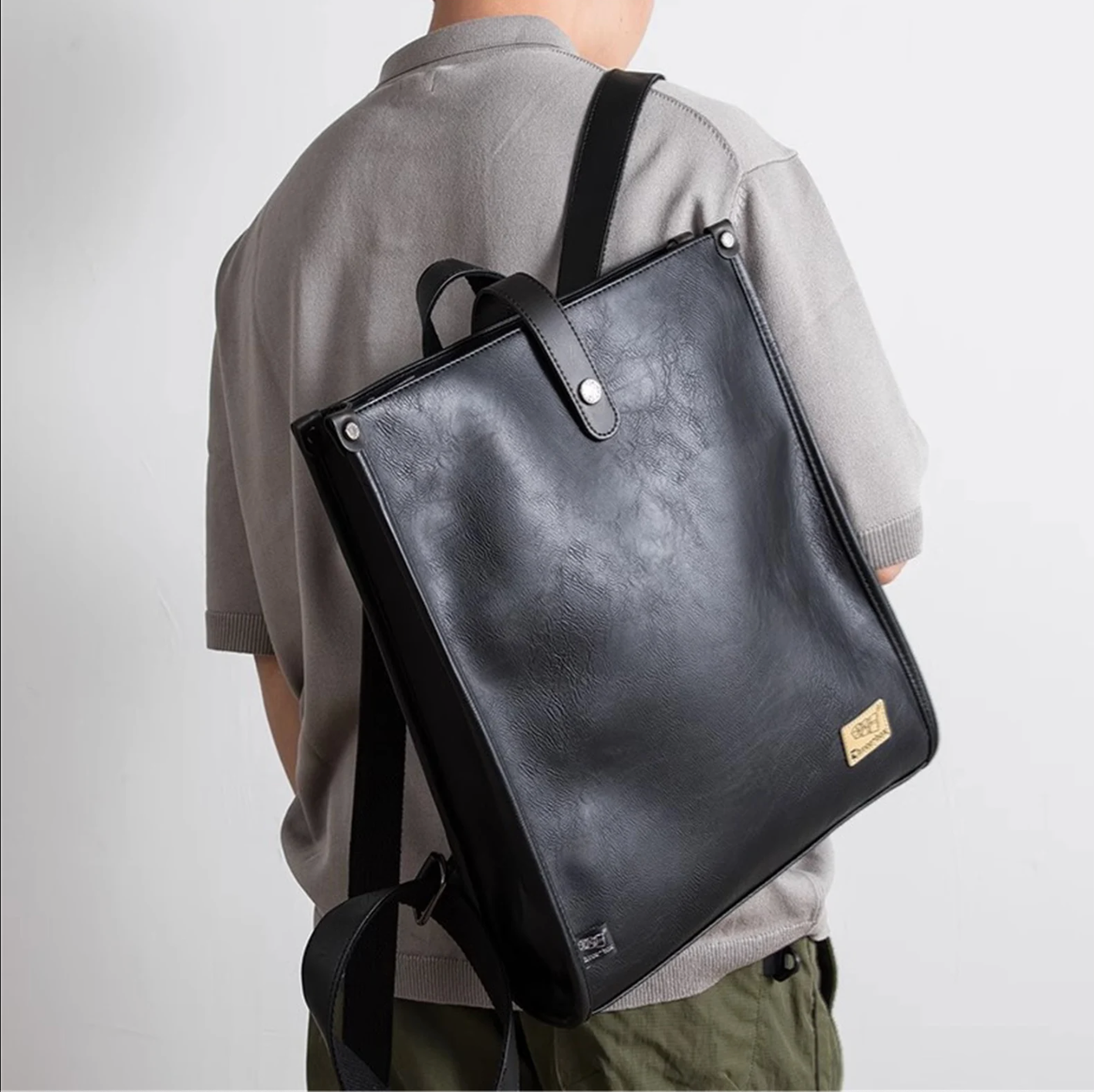 Aesthetic Genuine Leather Backpack