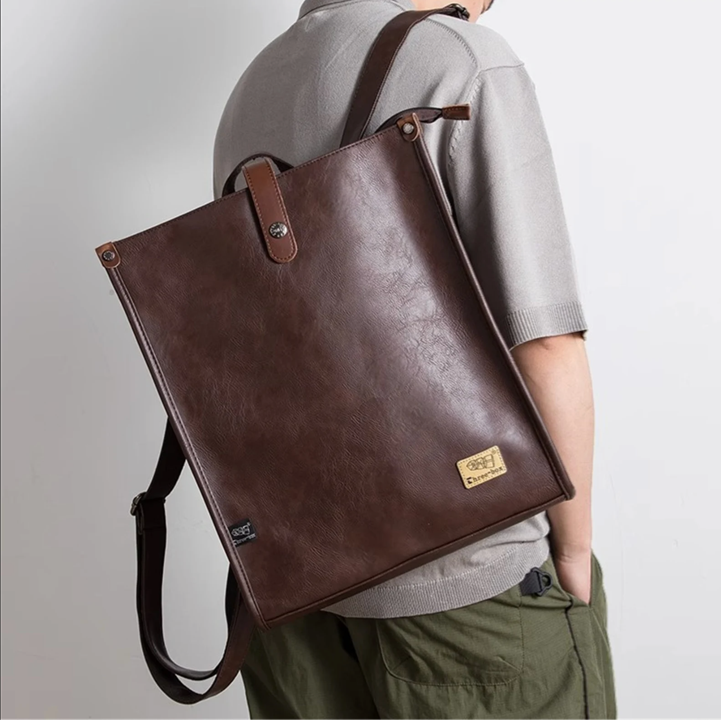 Aesthetic Genuine Leather Backpack