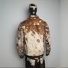 Brown White Cowhide Jacket Hair On Cow Skin