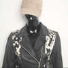 Cowhide Leather Jacket Women Hair on Hide