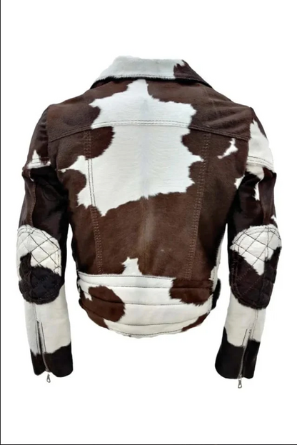 Men's Hair On Cowhide Coat Tricolor