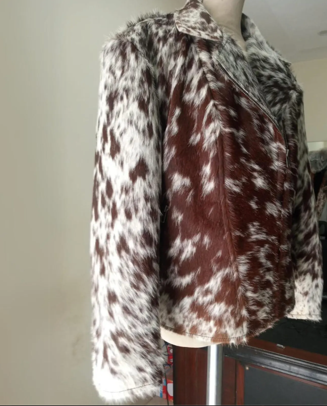 Real Hair on Hide Cow Print Coat for Western Outfits