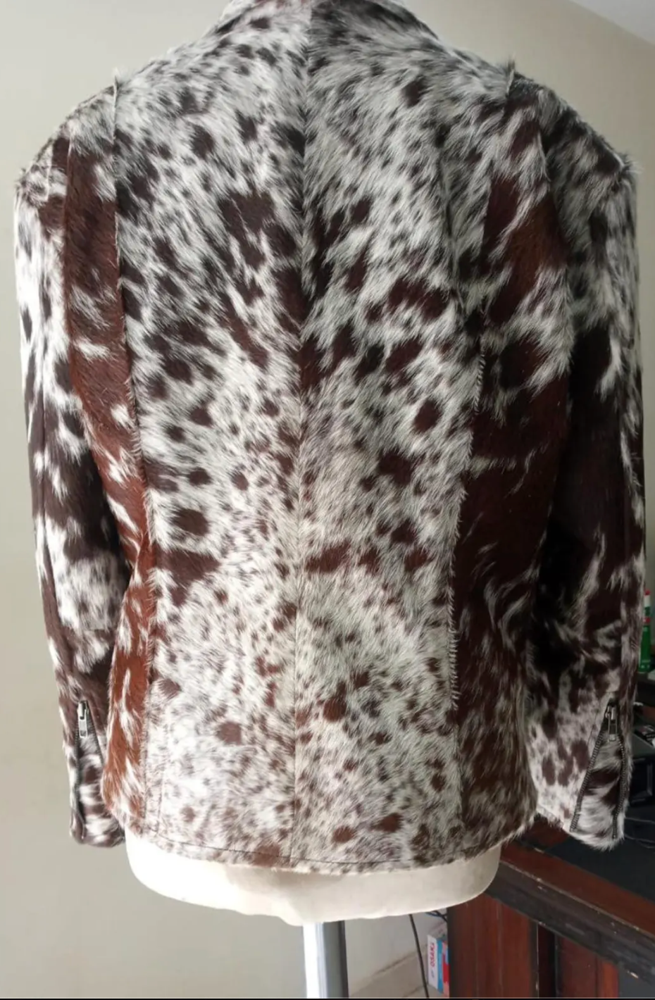 Real Hair on Hide Cow Print Coat for Western Outfits