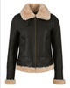 womens leather jacket fur