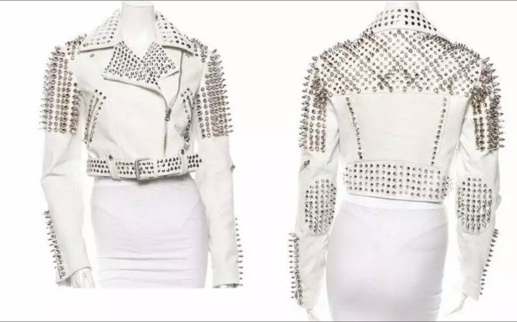 Women's Studded Leather Jacket