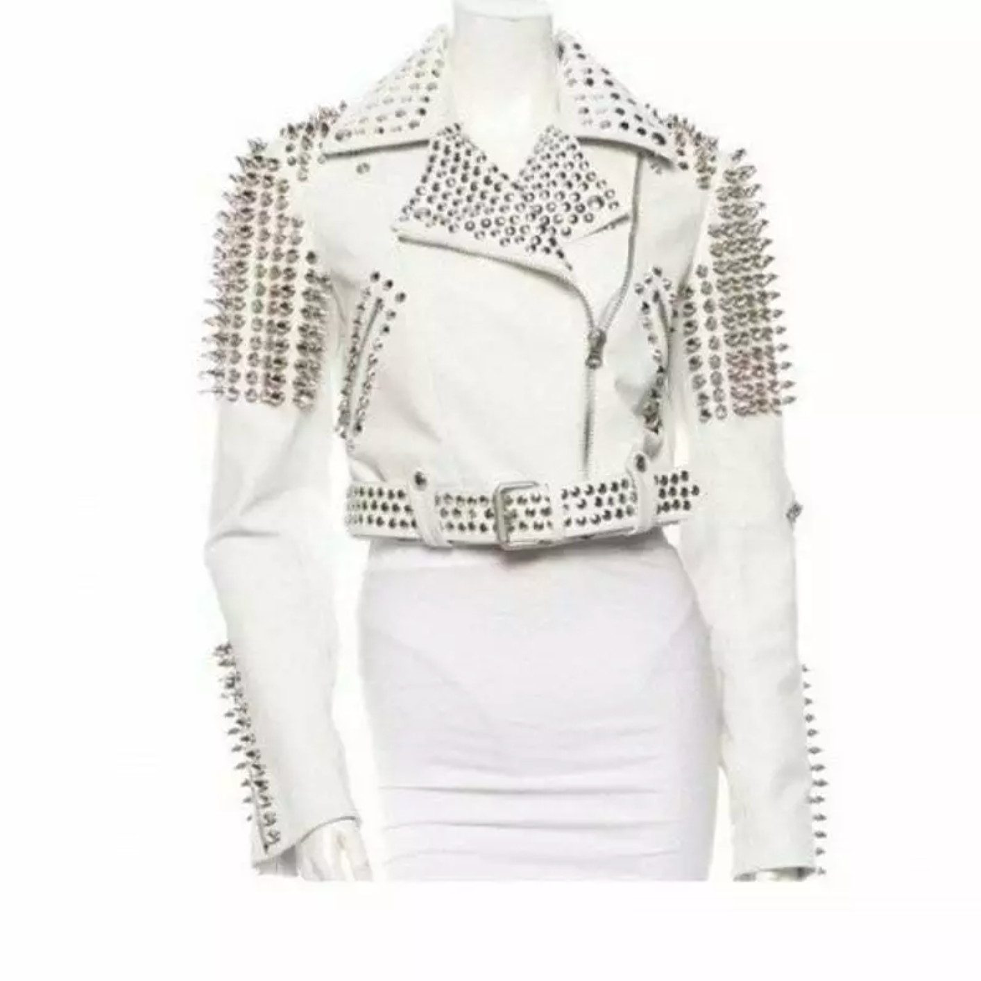 Women's Studded Leather Jacket