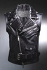 Punk Rock Metal Motorcycle Style Leather Jacket