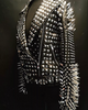 Women's Punk Spiked Studded Leather Biker Jacket