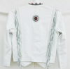 Men's White Western Leather Fringe Jacket