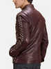 Silver Studded Motor Bike Leather Jacket