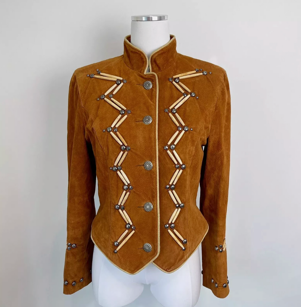 Women's Western Native Leather Suede Jacket