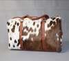 Brown White Western Overnight Bag