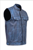 Men's Real Leather Biker Vest